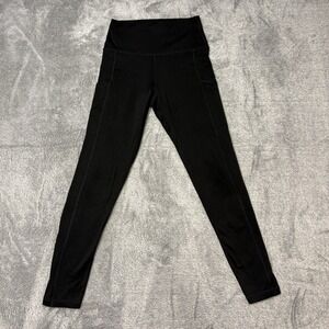 aerie active wear pants womens size S legging stretch elastic waist black